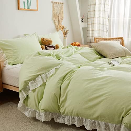 Perkily Lace Duvet Cover Queen Ruffle 