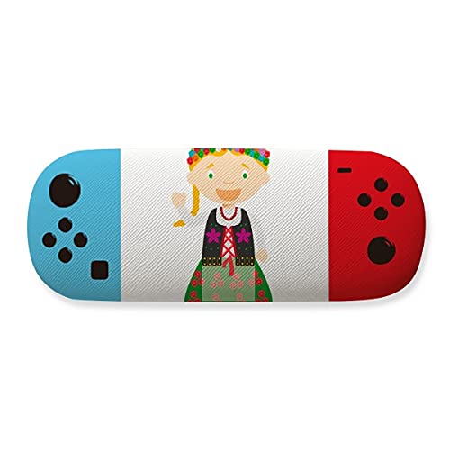 Étui de rangement pour lunettes compact à motif polonais pour éviter rayures et chocs partout