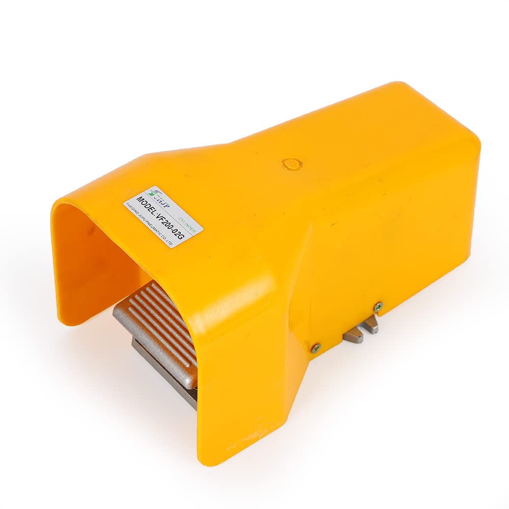 Pneumatisches Fußpedalventil, G1/4“ Pneumatische Fuß Druck Control Ventil Schalter 0-0.8Mpa Ausgangsdruck, Fußpedal Air Control Ventil Geeignet für Verschiedene Pneumatische Systeme