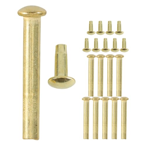 PRETYZOOM Kit De Reparación para Ventilador De Mano Plegable con Remaches Y Tuercas De Eje De Metal Inoxidable 10 Juegos De Sujetadores Repuestos para Reparar Abanicos Plegables En Bricolaje