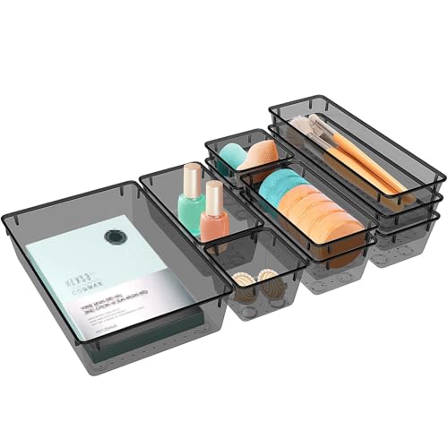 Image of 10 PCS Drawer Organizer Set, 5 Size Bathroom and kitchen organizer Trays