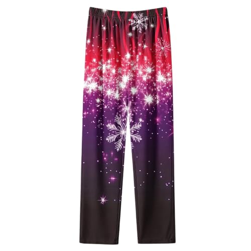 Christmas Pajama Pants Women Long Elastic Waist Xmas Pattern Bottom - image 3