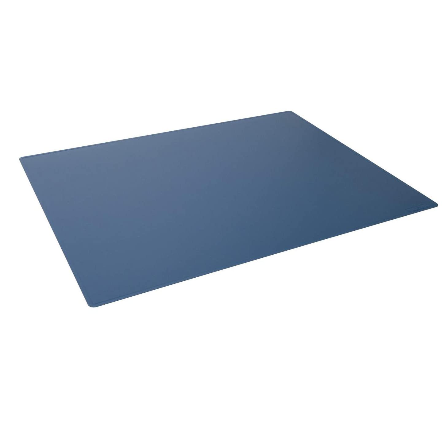 Photo 1 of DURABLE Contoured Edge Dark Blue Desk Pad 26" x 19" - Non-Slip, Glare-Free Desk Mat Surface for an Organized and Protected Workstation, Desk Mat for Desktop