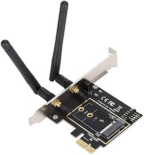 PCI-E to NGFF M.2 Wifi Adapter, PCI-E to NGFF M.2 WIFI Bluetooth Wireless Module Adapter Card KEY A-E Bluetooth Network Card Expansion Card for Win XP/7/8/10, for Linux