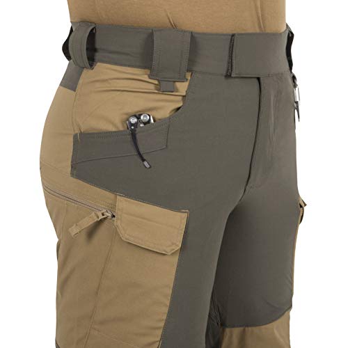 Helikon-Tex HOP Hybrid Outback Tactical Pants - Ripstop Mens Cargo Pants - DuraCanvas VersaStretch - Outdoors, Hiking, Law Enforcement, Work Pants, Taiga Green/Black Waist 30 Length 30 - Thumbnail 3