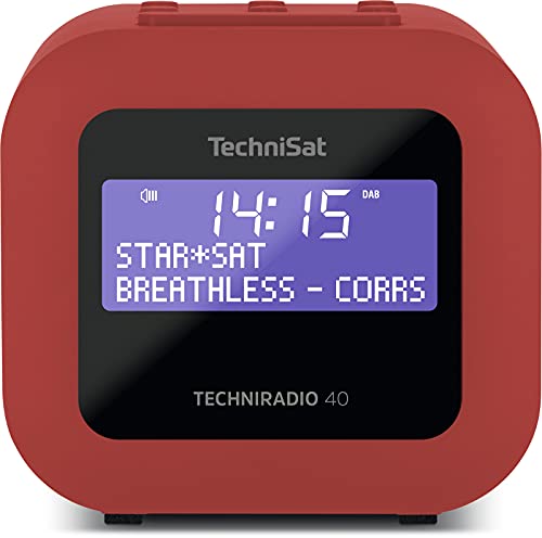 Technisat Techniradio 40 - Dab+ Radio Sveglia (Dab, Vhf, Sveglia Con Due Tempi Di Sveglia Regolabili, Sleeptimer, Funzione Snooze, Display Lcd Dimmera