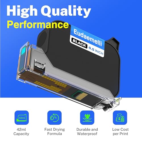 MINI127 Mini Hand Tintenstrahldrucker-12.7 mm Tragbarer Handdrucker von Texten/Logos/QR-Codes/Strichcodes/Datum/Seriennummern, Tintenjet-Kodieranlage für Karton/Metall/Kunststoff/Keramik/Holz