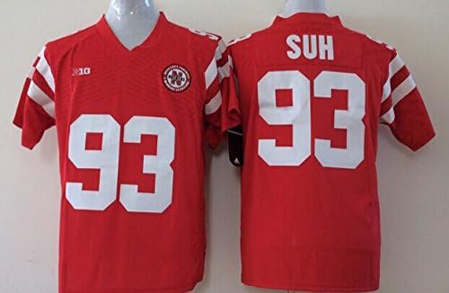 EVEBEST NCAA Nebraska Huskers SUH Football Jersey Red Football Jersey for Adult