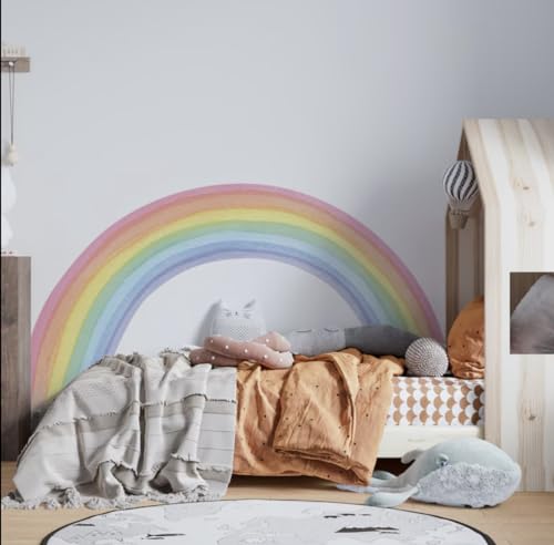 Vinilo Decorativo Arcoíris Pastel para Habitación Infantil miniatura 2