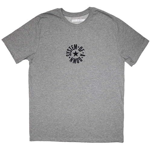 Rock Off officially licensed products System of A Down Mini Circle Logo T Shirt M Grey
