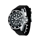 EIDIKA Orologio meccanico automatico da uomo, serie Submarine, calendario, lancette e indici luminosi, fondello espositivo, impermeabile, a carica automatica, sportivo, 43 mm, Nero (Nero)