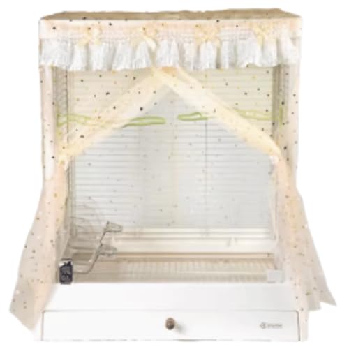 Gaiola de pássaro, capa de saia de malha elástica para gaiolas quadradas redondas, capa de rede de m