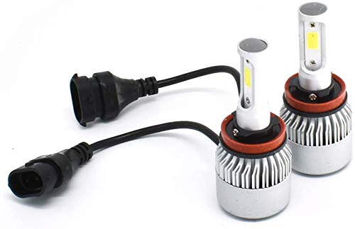 ANTUU kit de bombillas de faros led para coche s2, bombillas de faros led h11 - 2 piezas de kits de h11 72W 8000lm COB chips 6500k faros antiniebla led