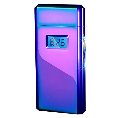 Briquet à arc électrique contre le vent rechargeable fini le gaz avec écran batterie