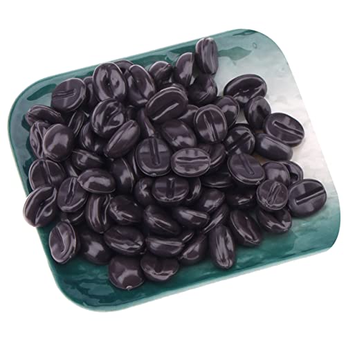 fake coffee beans - Meiwlong 100g Artificial Lifelike Coffee Beans Faux Fake Simulation Plastic Photography Props Indoor Kitchen Supermarket Ornaments Decoration