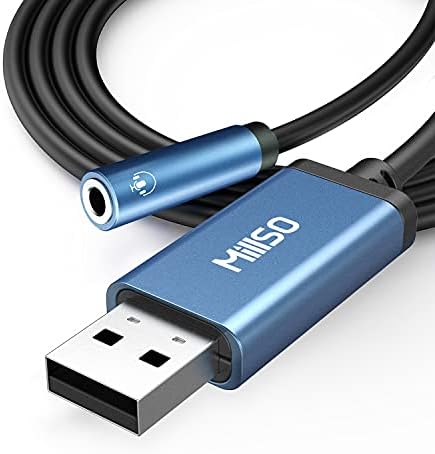 MillSO USB to 3.5mm Audio Jack Adapter 