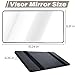 Car Visor Mirror, Sun Visor Mirror with Straps, Cosmetic Makeup Visors Mirrors for Truck Cars, SUVs, Car Mirrors Vanity for Women Girls, Universal Interior Cars Accessories(Black)