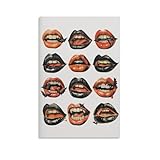 halloween kiss perfume mujer 【Un regalo creativo】: Black Lips Kiss Preppy Halloween Trendy Girl para familiares, amigos, padre, madre, abuelos, profesor de escuela, jefe, novia, novio, como regalo para cumpleaños, fiestas, bodas, día de San Valentín, lunas de miel, aniversarios, día del padre, día de la madre, Halloween, Acción de Gracias, Navidad, Año Nuevo...