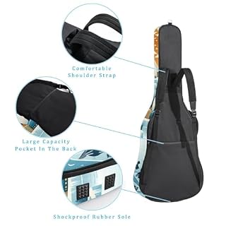 JRHEJTFZ Housse pour guitare acoustique de 1,9 cm d’épaisseur – Imperméable – Durable et élégant – Motif pingouin, Multicolore., 42.9×16.9×4.7 in, Motif imprimé tendance - Les Beatles, Paul McCartney, John Lennon, RIngo Starr, George Harrison JRHEJTFZ Housse pour guitare acoustique de 1,9 cm d'épaisseur - Imperméable - Durable et élégant - Motif pingouin, Multicolore., 42.9x16.9x4.7 in, Motif imprimé tendance – Image 3