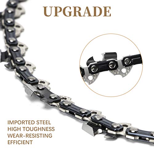 Sensilin 10 Inch Chainsaw Chain R40, Milwaukee Pole Saw Chain Fits Ryobi, Black & Decker, Worx, Echo, Craftsman, Milwaukee M18 Pole Saw - 3/8” Lp Pitch.043” Gauge, 40 Drive Links #TOP3