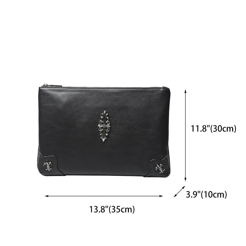 AINUOEY Hombre Bolsos de Mano Bolsa Hombro Cruzados Bandolera Messenger de Cuero Genuino Antirrobo Elegante Vintage Pequeña PU Cuero 71316 1 piezas