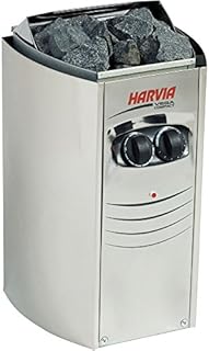 Harvia SN-HARVIA-PO35 Elektroherd für Sauna Vega Kollektion Compact 3,5 kW mit Unterputz Control BC35 2 4,5 m³ L 28 x 29,5 x H 50,5 cm, silber, 3.5