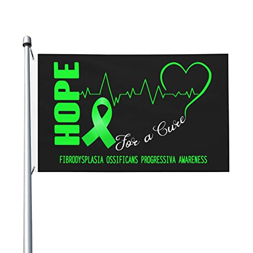 Hope For A Cure Fibrodysplasia Ossificans Banderas de progreso 3x5 pies Bandera de decoración al aire libre Bandera ligera Banderas de fiesta en casa Patio 3x5 Banderas
