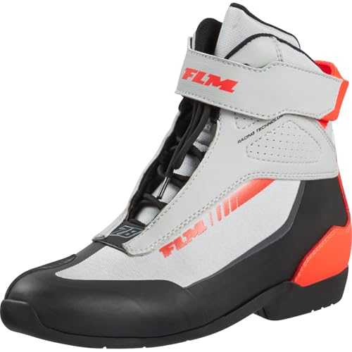 FLM Traction - Botas de moto para mujer, cortas, impermeables, poliamida, acolchado en los tobillos,...