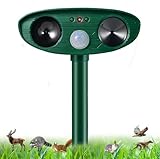 Répulsif Chat Ultrason, Répulsif Chat Exterieur, Répulsif pour Chats Solaire, répulsif à ultrasons avec Détecteur de Mouvement pour Jardin Cour Contre Les Chats Chiens Oiseaux Renards Rats