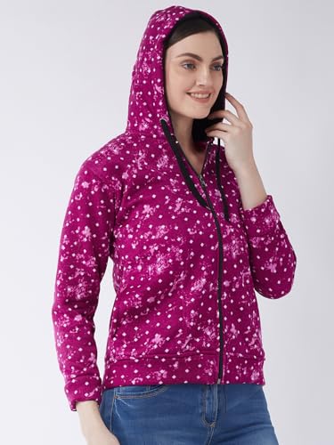 Image of Pivl Women's Fleece Blend Winter hooded Jacket.
