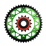 Matériau : métal 13T 14T avant 45T ~ 52T dents arrière pignon de moto adapté pour KAW&ASAKI KLX250 SDF SEF KLX250S KLX 250 250S