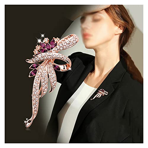 Broche en cristal pour femmes et corsage en strass tendance