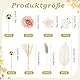 35 Stk Boho Kuchendekorationsset, Künstliche Rosenblüten, Magnolienblätter, Schweif Gras, Gerste, Getrocknete Blumenstrauß Bälle, Wiederverwendbare DekoTorte für Geburtstags, Hochzeitsfeiern