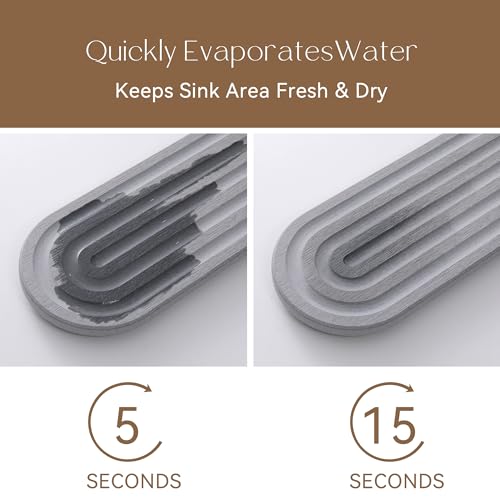 JUKER Water Absorbent Diatomite Tray 12"x4" Sink Stone Drying mat by JUKER - Used condition - Image 2