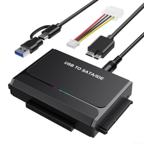 Lector de discos duros para recuperar fotos de ordenadores antiguos mediante USB 3.0 e IDE SATA