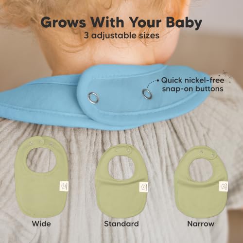 Image of KeaBabies 8-Pack Organic Baby Bibs for Drooling and Teething (Icelandic) | Soft Cotton Bibs for Baby Girl, Boy, Extra Absorbent, Easy to Clean & Put On, Toddler, Newborn, Infant 0-24 Months