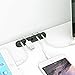 SHANFEILU Cable Clips Cord Organizer Charger Cable Management Self Adhesive Cord Holders USB Cable Wire Organizer for Desk Car Home and Office 5 Slots 2 Pack