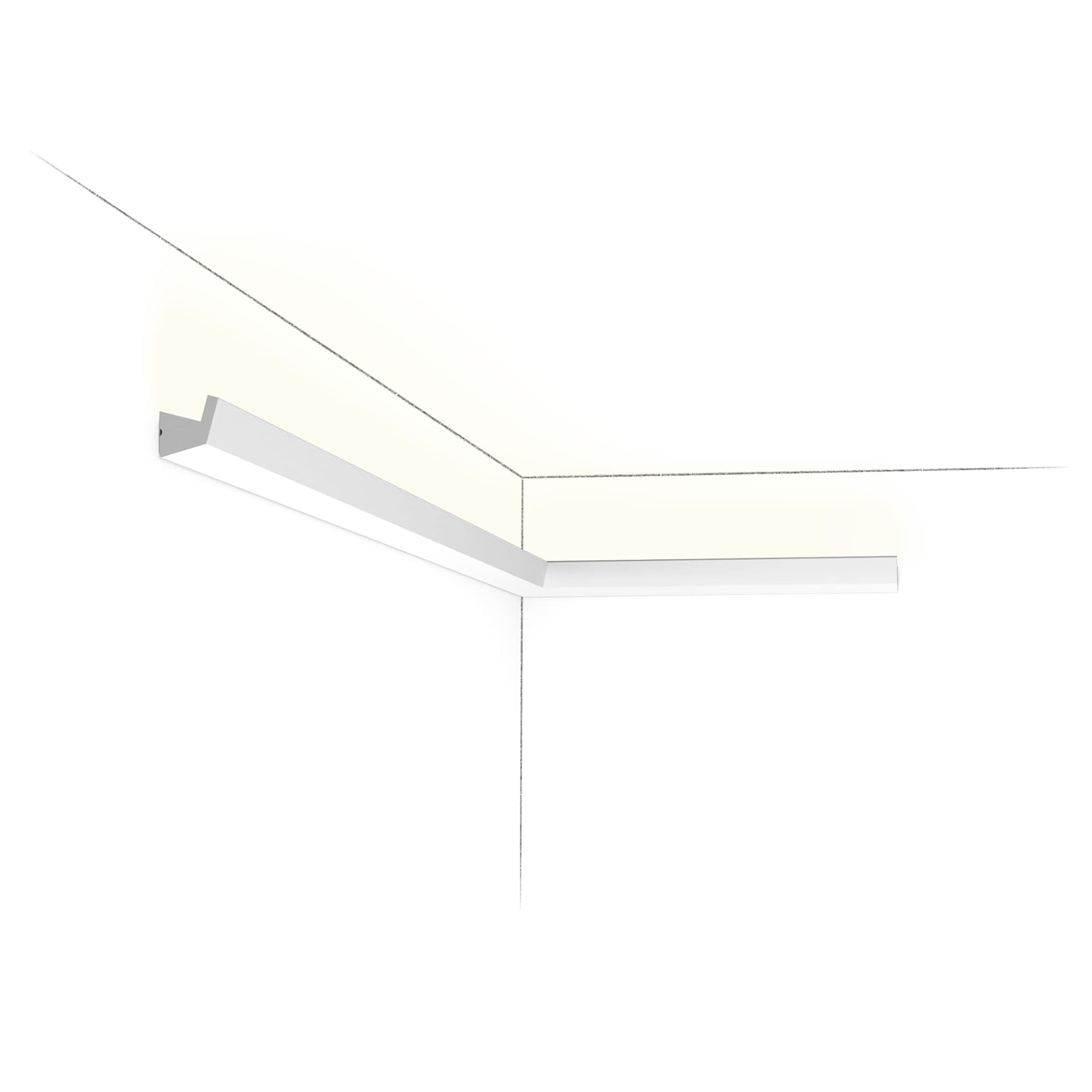 Orac Decor | Duropolymer High Impact Polystyrene Crown Moulding | Primed White | 1-3/8in Face x 78in Long (4 Pack)