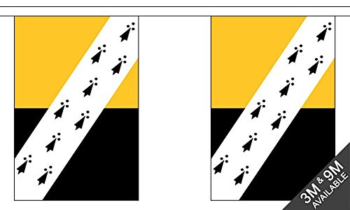Flagtex Norfolk No Crest Fabric Bunting – 3m with 10 Flags – Premium Indoor & Outdoor Decoration
