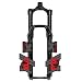Pegatinas F-O-X Float 34 Pegatinas Frontal de Horquilla F-O-X34 SC Fork Decal MTB Bike Frontal Fork Stickers Bicicleta (Color : Red Grey)