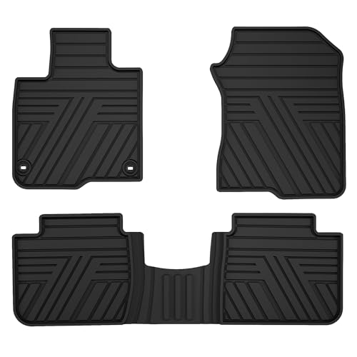 Floor Mats Fit for 2023-2027 Honda HRV Sport/LX/EX-L (Gasoline & Hybrid) & for Acura ADX 2025-2026 Custom Fit All Weather Protection Heavy Duty Anti-Slip Car Mats for HR-V 1st & 2nd Row Black