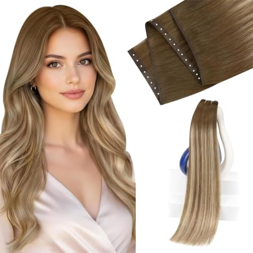 Sunny Hair Butterfly Hair Extensions Brown Balayage Blonde 18 Inch