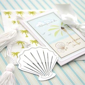 A Jewel From the Sea Seashell Bookmark - Baby Shower Gifts & Wedding Favors (Set of 12)