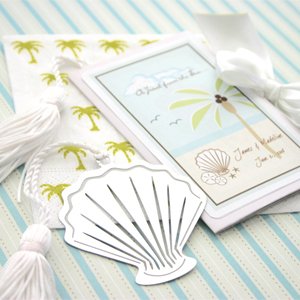 A Jewel From the Sea Seashell Bookmark - Baby Shower Gifts & Wedding Favors (Set of 12)