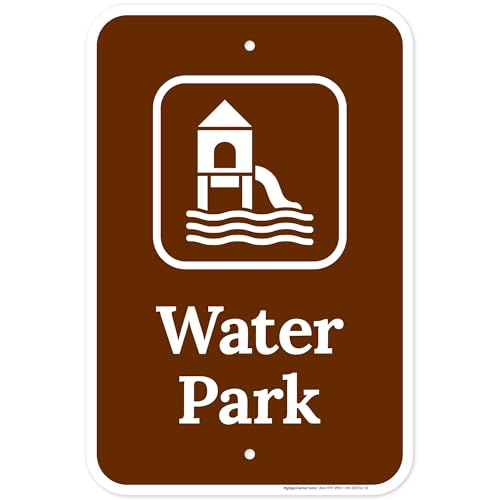 Water Park Graphic Sign, (MS-283762) 12x18 Inches, Rust Free .063