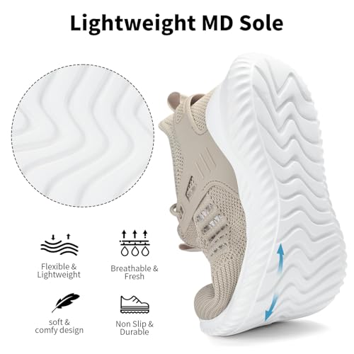 Image of Akk Mens Sneakers Tennis Shoes - Slip on Memory Foam Walking Shoes for Athletic Running Workout Gym Jogging Indoor Outdoor Lightweight Breathable Casual Sneakers
