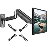 HUANUO Monitor Wall Mount Bracket–Articulating Adjustable Gas Spring Single Arm Stand with VESA Extension Kit for 17 to 32 Inch LCD Computer Screens - VESA 75x75,100x100, 200x100, 200x200