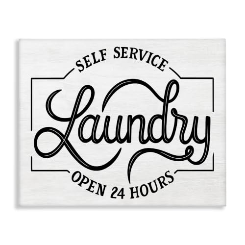 Stupell Industries 'Self Service Laundry Open Sign'| Canvas Art