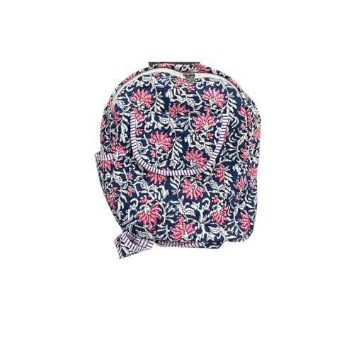 Hand block printed | Cotton Quilted Backpack | Floral Print | Mini backpack | iPad bag | travel | Indian boho backpack | School,Daily uses or perfect for Gift.2
