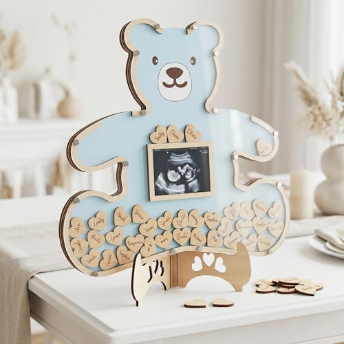 Image of The Real Bossy Baby Baby Memory Keepsake Frame Guestbook - Luxury Baby Shower & First Birthday Guest Book Alternative - Preserve Wishes, Messages & First Year Memories in a Beautiful Nursery Display